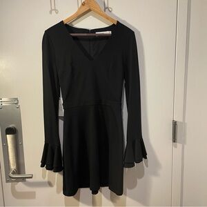 ALI & JAY Still Waiting Fit & Flare Women’s  Black Lined Bell Sleeve Dress Sz XS